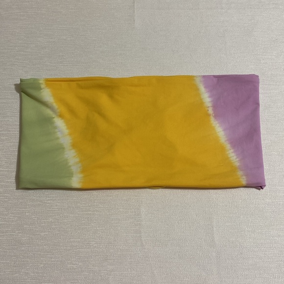 L*SPACE Women's BEACH WAVE TOP Color Block Bandeau Bikini Top Size XL - Picture 3 of 7